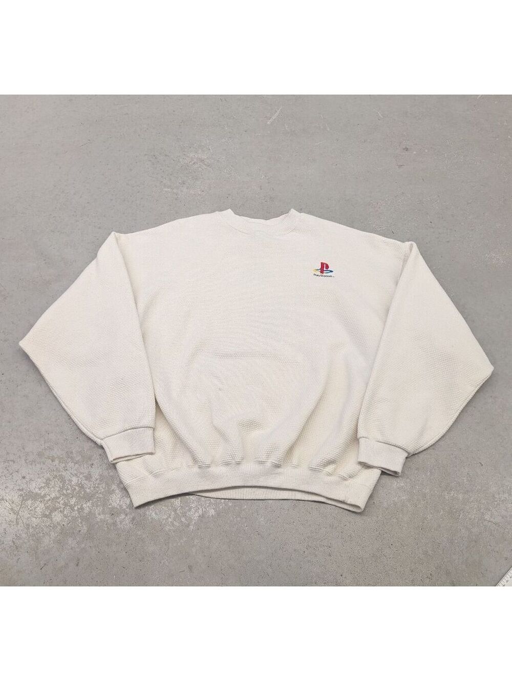 Rare Vintage PlayStation 1 Off-White Waffle Weave Sweatshirt